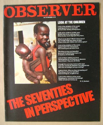 The Observer magazine - The Seventies In Perspective cover (30 December 1979)