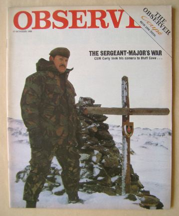 The Observer magazine - Company Sergeant-Major Charles Carty cover (17 October 1982)