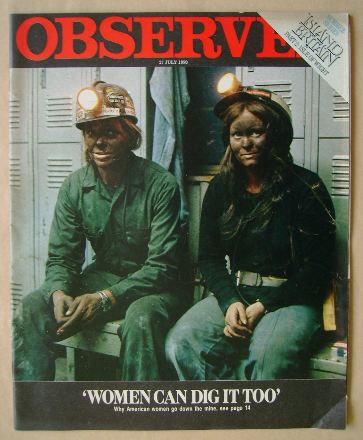The Observer magazine - Women Can Dig It Too cover (27 July 1980)
