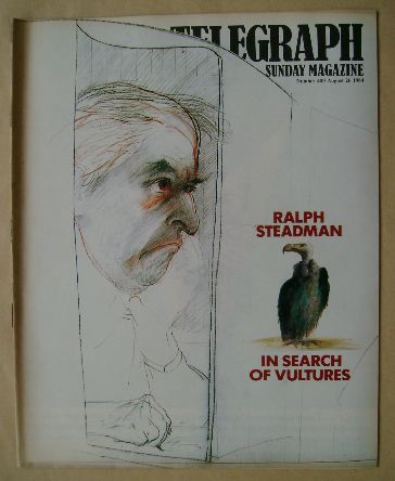 The Sunday Telegraph magazine - Ralph Steadman In Search Of Vultures cover (26 August 1984)