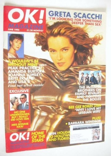 <!--1995-06-->OK! magazine - Greta Scacchi cover (June 1995)