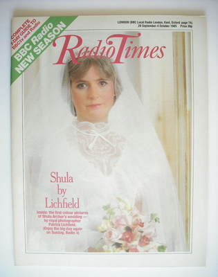 Radio Times magazine - Shula Archer cover (28 September - 4 October 1985)