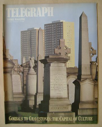 The Sunday Telegraph magazine - Gorbals To Gravestones cover (25 January 1987)