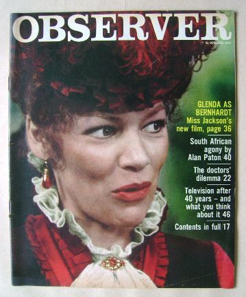 The Observer magazine - Glenda Jackson cover (31 October 1976)