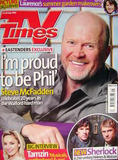 <!--2010-07-24-->TV Times magazine - Steve McFadden cover (24-30 July 2010)