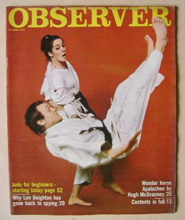 The Observer magazine - Judo For Beginners cover (28 April 1974)