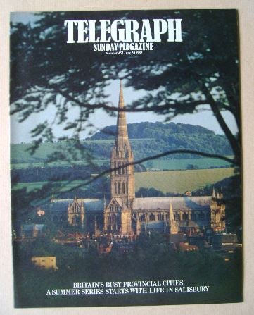 The Sunday Telegraph magazine - Salisbury Cathedral cover (30 June 1985)