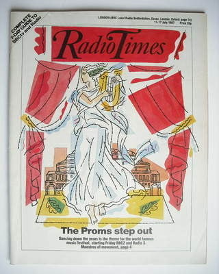 Radio Times magazine - The Proms Step Out cover (11-17 July 1987)