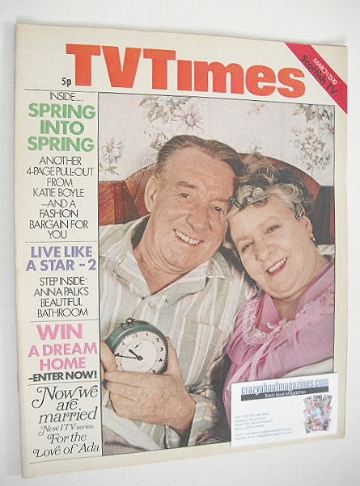 TV Times magazine - Wilfred Pickles and Irene Handl cover (13-19 March 1971)