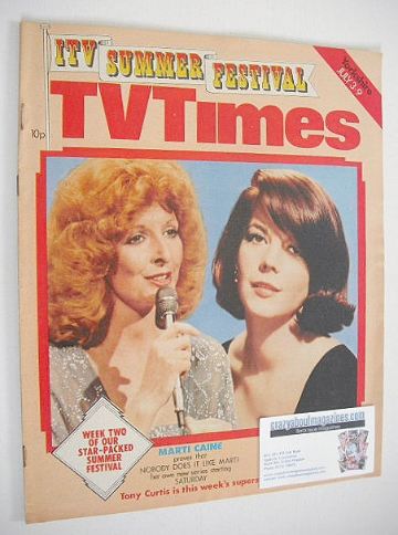 TV Times magazine - Marti Caine and Natalie Wood cover (3-9 July 1976)