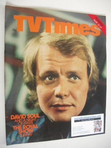 <!--1977-05-21-->TV Times magazine - David Soul cover (21-27 May 1977)