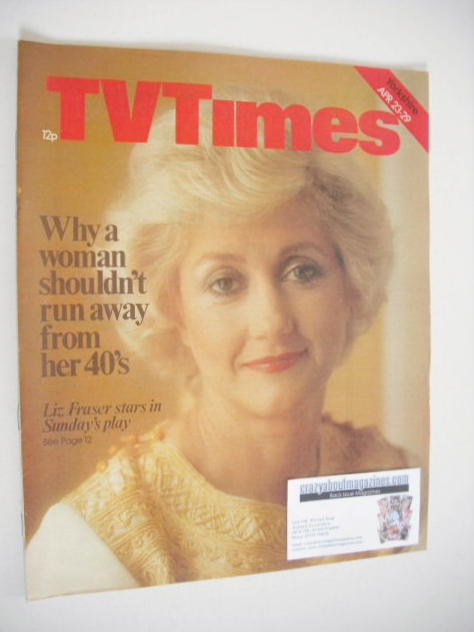 TV Times magazine - Liz Fraser cover (23-29 April 1977)