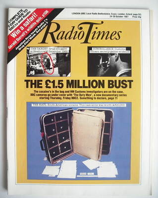 Radio Times magazine - The £1.5 Million Bust cover (24-30 October 1987)