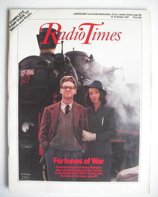 Radio Times magazine - Kenneth Branagh and Emma Thompson cover (10-16 October 1987)