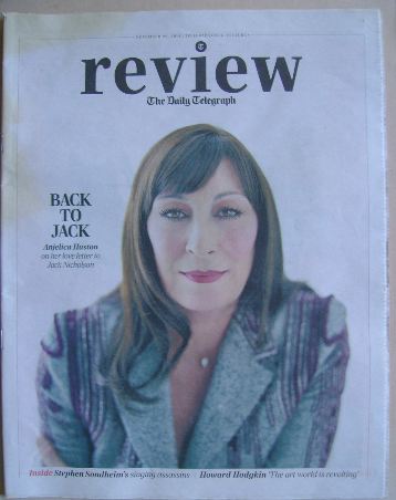 The Daily Telegraph Review newspaper supplement - 29 November 2014 - Anjelica Houston cover