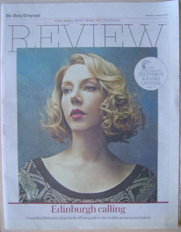 The Daily Telegraph Review newspaper supplement - 1 August 2015 - Katherine Ryan cover