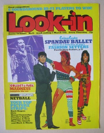 Look In magazine - Fashion Setters cover (7 March 1981)