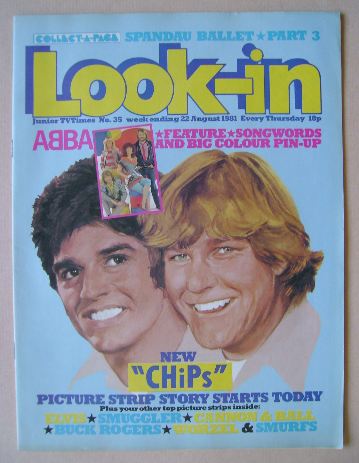 Look In magazine - CHiPs cover (22 August 1981)