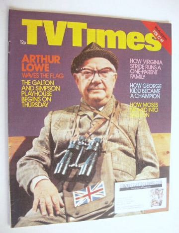 <!--1977-02-12-->TV Times magazine - Arthur Lowe cover (12-18 February 1977