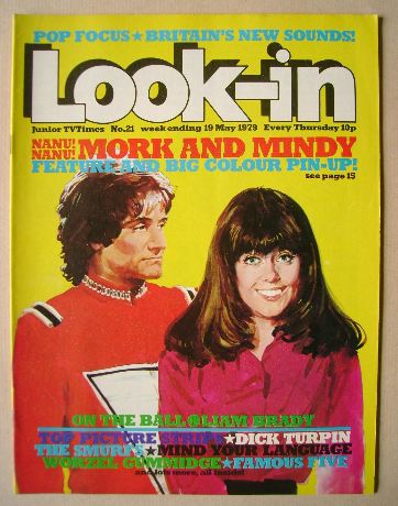 Look In magazine - Mork and Mindy cover (19 May 1979)