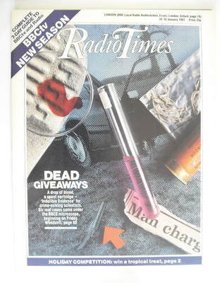 Radio Times magazine - Indelible Evidence cover (10-16 January 1987)