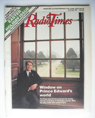 Radio Times magazine - Prince Edward cover (18-24 April 1987)