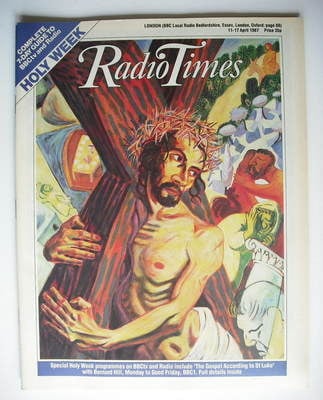 Radio Times magazine - Holy Week cover (11-17 April 1987)