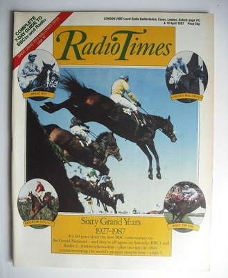 Radio Times magazine - Sixty Years of the Grand National cover (4-10 April 1987)