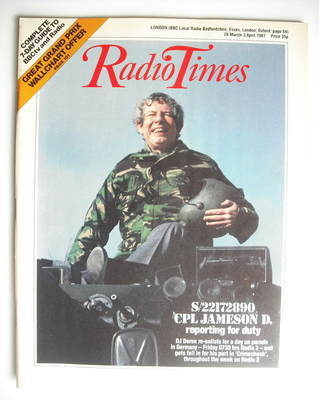 Radio Times magazine - Derek Jameson cover (28 March - 3 April 1987)