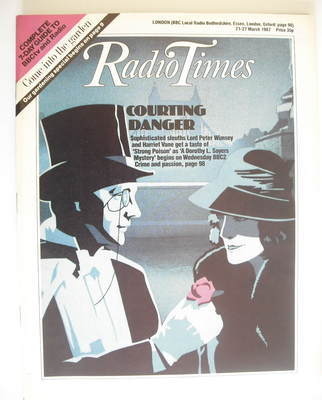 Radio Times magazine - Courting Danger cover (21-27 March 1987)