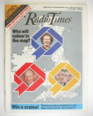 Radio Times magazine - Election 87 cover (6-12 June 1987)