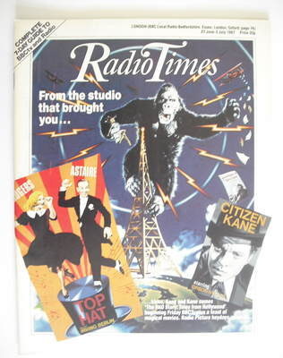 Radio Times magazine - The RKO Story cover (27 June - 3 July 1987)