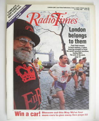 Radio Times magazine - London Marathon cover (9-15 May 1987)