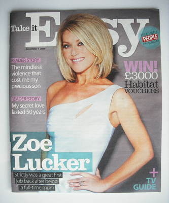 <!--2009-11-01-->Take It Easy magazine - Zoe Lucker (1 November 2009)