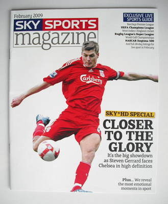 Sky Sports magazine - February 2009 - Steven Gerrard cover