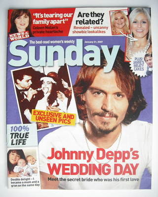 Sunday magazine - 21 January 2007 - Johnny Depp cover