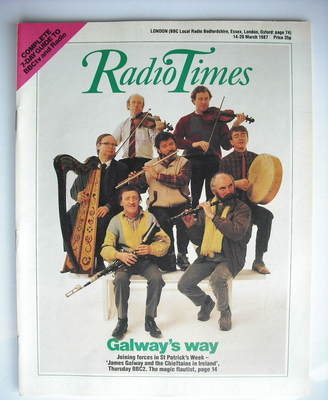Radio Times magazine - James Galway and the Chieftains cover (14-20 March 1987)