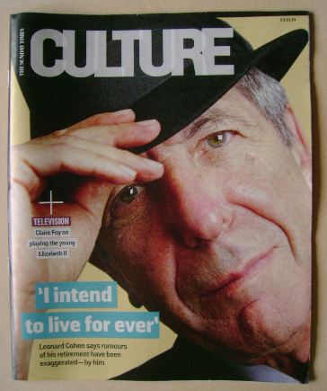 Culture magazine - Leonard Cohen cover (23 October 2016)
