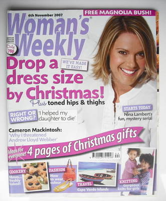 Woman's Weekly magazine (6 November 2007 - British Edition)