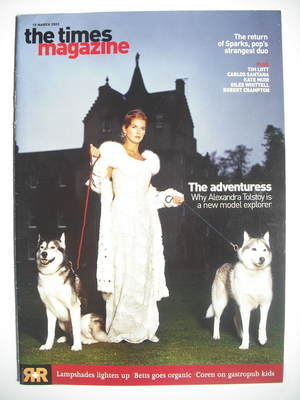 <!--2003-03-15-->The Times magazine - Alexandra Tolstoy cover (15 March 200