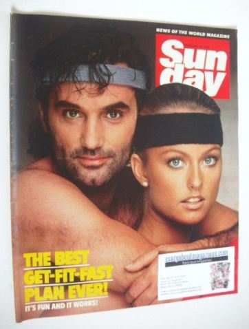 Sunday magazine - 19 February 1984 - George Best and Mary Stavin cover