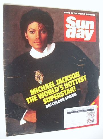 Sunday magazine - 29 April 1984 - Michael Jackson cover
