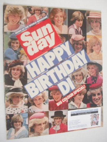 Sunday magazine - 1 July 1984 - Princess Diana cover