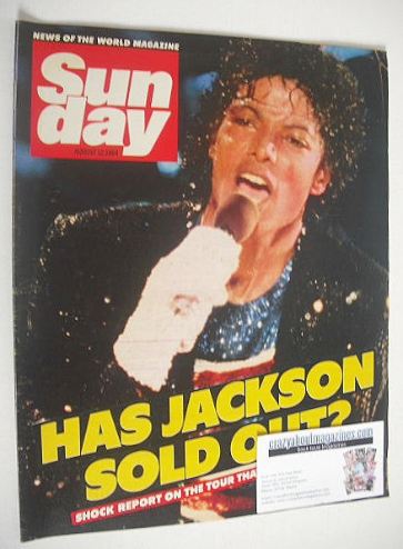 Sunday magazine - 12 August 1984 - Michael Jackson cover