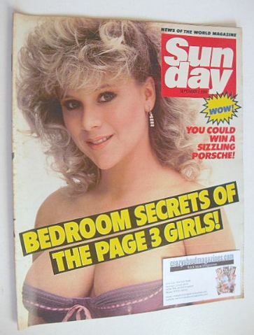 Sunday magazine - 2 September 1984 - Samantha Fox cover