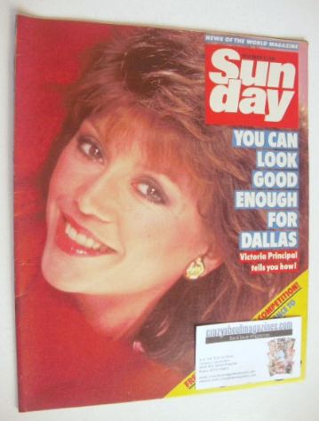 Sunday magazine - 4 November 1984 - Victoria Principal cover