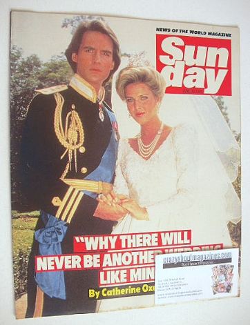 Sunday magazine - 30 June 1985 - Michael Praed and Catherine Oxenberg cover