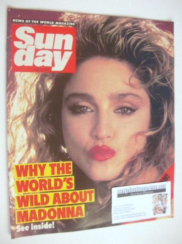 Sunday magazine - 21 July 1985 - Madonna cover