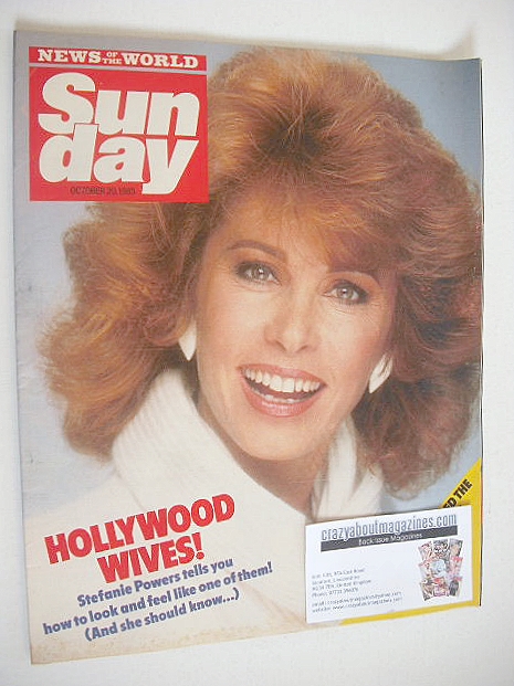 Sunday magazine - 20 October 1985 - Stefanie Powers cover