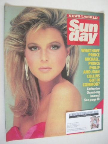 Sunday magazine - 27 October 1985 - Catherine Oxenberg cover